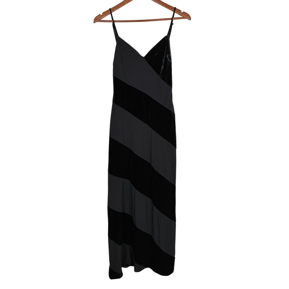 Womens Dress S Maxi Formal Velvet Slip Elegant Holiday Party Black Sleeveless